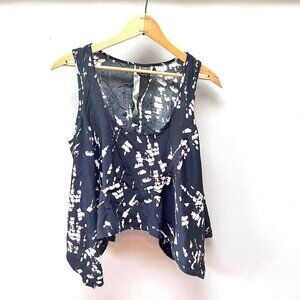 Wilster Tie‎ Dye Sleeveless Shark Bite Hem Crop Top- Size M